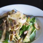 American Warm Artichoke and Mushroom Salad Appetizer