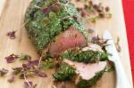 American Marinated Beef Fillet Rolled In Fresh Herbs Recipe BBQ Grill
