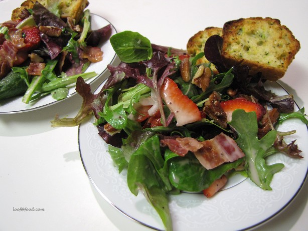 American Strawberry Bacon Romaine Salad Appetizer