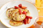 American Choc Chip And Strawberry Mini Pancakes Recipe Dessert