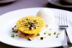American Barbecued Mango Cheeks With Honey And Yoghurt Gelato Recipe Dessert