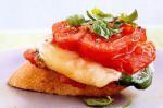 American Baked Mozzarella With Tomatoes Recipe Appetizer