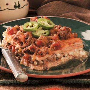 American Venison Tortilla Lasagna Appetizer