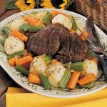 American Venison Pot Roast with Vegetables Appetizer
