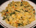 Caribbean Buttered Spinach and Rice Dinner