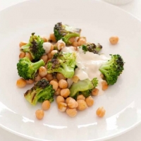Canadian Broccoli with Chickpeas and Tahini Sauce Appetizer