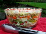 American Many Layered Salad Appetizer