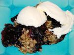 American Microwave Blueberry Crumble Dessert