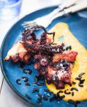 British Fried Octopus Olives and Mandarin Appetizer