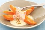American Papaya Crumble With Star Anise Custard Recipe Dessert