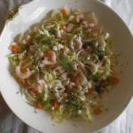 American Chicory Salad with Crab Appetizer