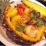 American Fried Rice with Seafood and Pineapple Appetizer