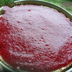 Australian Philadelphia Dough Cake with Chocolate and Raspberry Topping Dessert