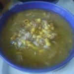 Caribbean Chicken Soup and Corn Appetizer