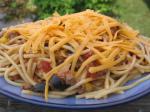 Mexican Texmex Spaghetti crock Pot Served Appetizer