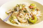 British Linguine With Crab and Zucchini Flowers Recipe Appetizer
