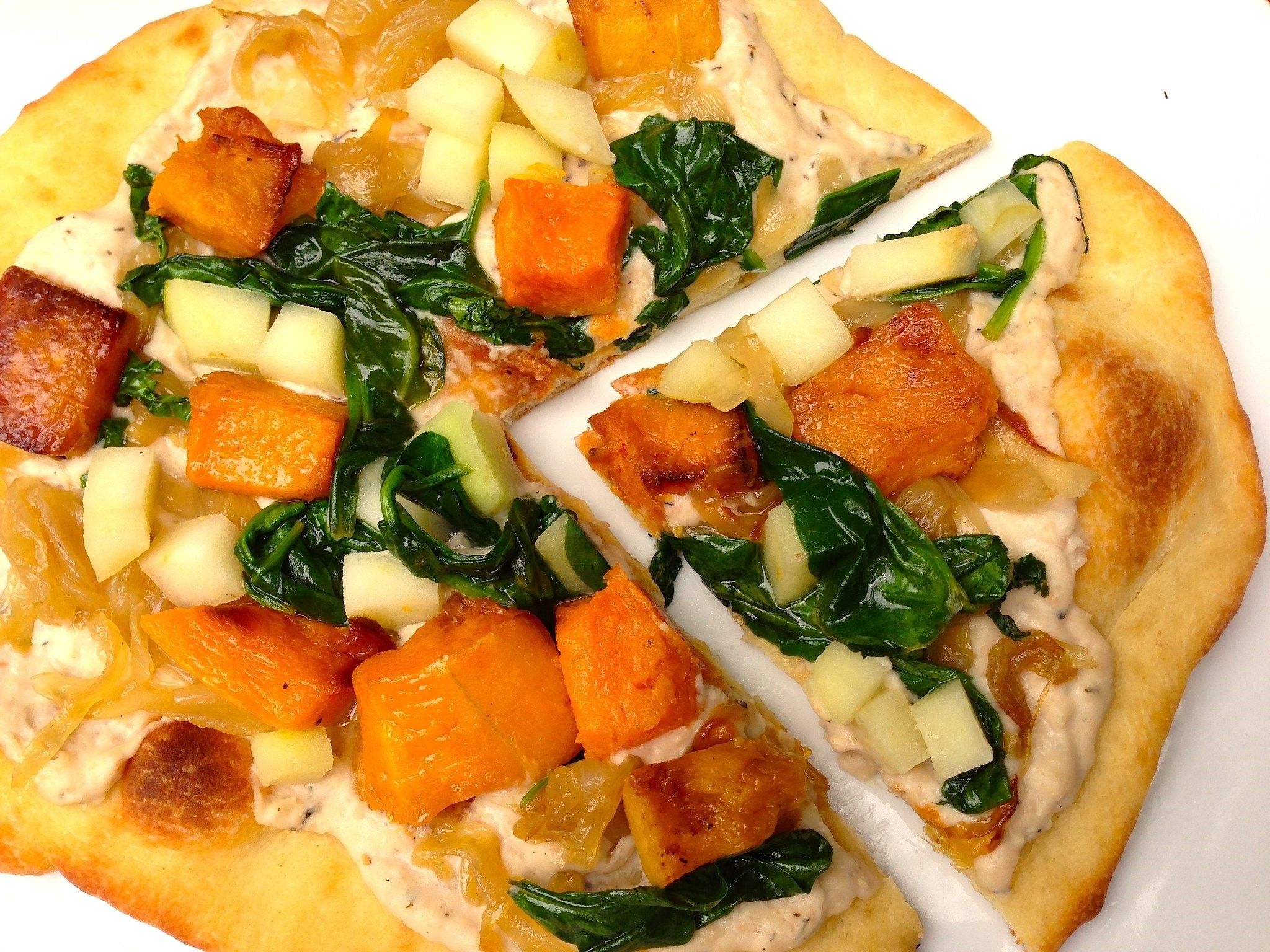 American Roasted Apple Butternut Squash and Caramelized Onion Pizza Recipe Appetizer