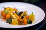 Heirloom Squash Salad With Pepita Puree and Pickled Shallots Recipe recipe