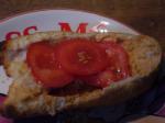 American Peanut Butter and Tomato Toast Appetizer