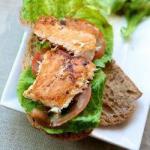 Australian Sandwiches with Fried Salmon Dinner