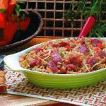 American Rice with Linguica Appetizer