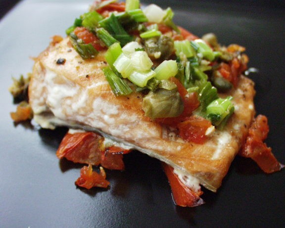 Australian Salmon Fillets in Tomato Caper Sauce Appetizer