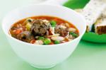 British Mini Meatball Minestrone Recipe Appetizer