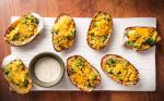 American Potato Skins with Broccoli and Cheddar Recipe Appetizer