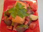 American Marinated Roasted Salmon Potato Salad Dinner