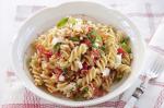 Fusilli With Feta and Chargrilled Peppers Recipe recipe