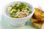 American Springtime Soup With Garlic Toasts Recipe Appetizer