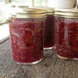 Canadian Jam of Rhubarb and Raspberries Dessert