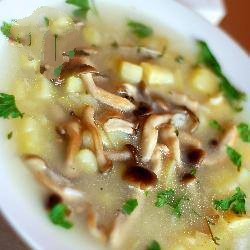 Canadian Soup with Forest Mushrooms and Rice Appetizer