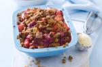 American Apple And Rhubarb With Ginger Crumble Recipe Dessert