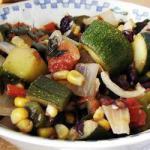 Australian Squashes with Corn and Beans Appetizer