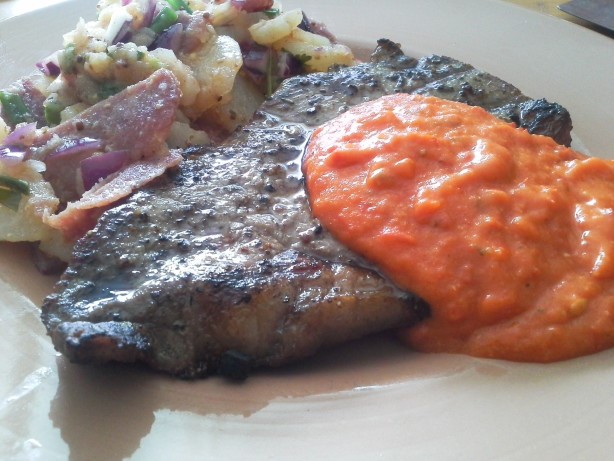 Australian Porterhouse Steak With Sauce Rouille Appetizer