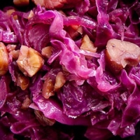 Ukrainian Red Cabbage Green Apple and Sweet Onion Appetizer