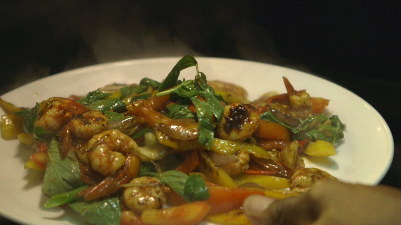 Australian Stirfried Prawns with Chilli and Tomato Appetizer