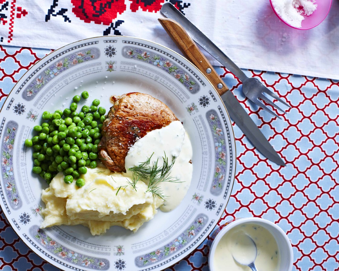 Australian Stuffed Pork Cutlets and Sour Cream Sauce Appetizer