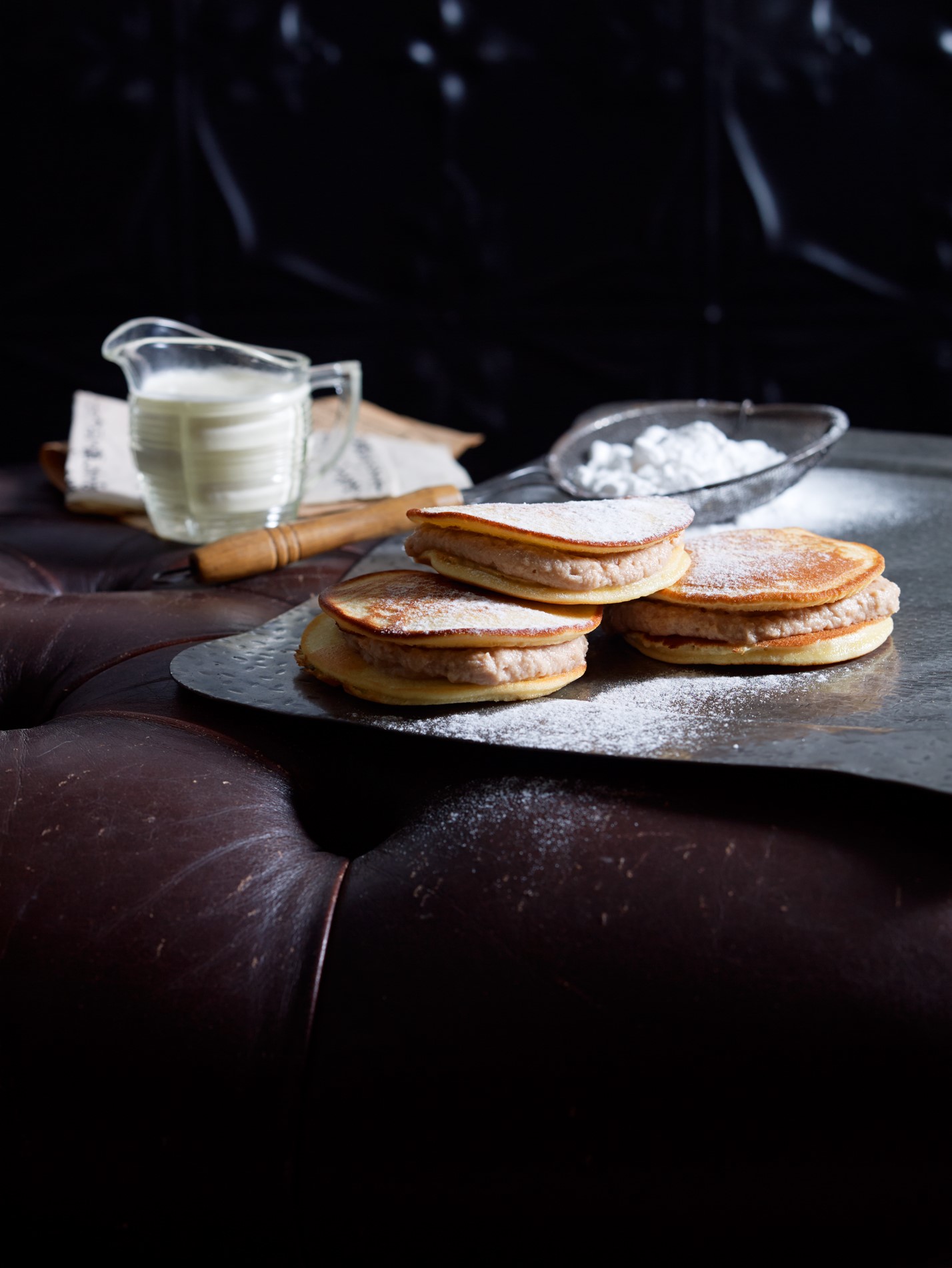 Australian Sweet Chestnut Cream Pancakes Appetizer