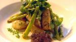 Australian Swordfish and Seared Scallops with Asparagus Appetizer