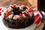 American Rocky Road Chocolate Cake Wreath Recipe Dessert
