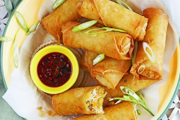 American Roast Pork Spring Rolls Recipe Appetizer