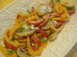 American Cooked Bell Peppers  Mushrooms Appetizer
