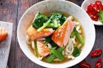 Japanese Miso Broth With Sesame Salmon and Udon Noodles Recipe Dinner