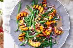 American Chargrilled Peaches With Green Beans And Almonds Recipe Appetizer