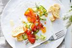 American Treacle And Whiskycured Salmon With Quickpickled Cucumber Recipe Appetizer
