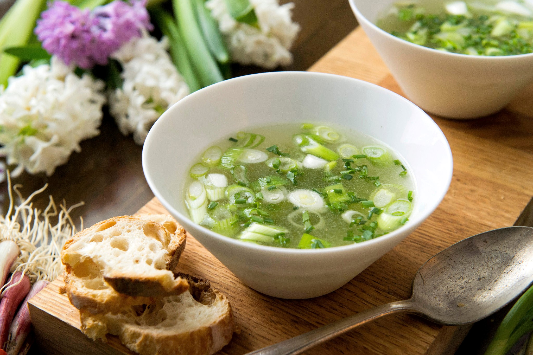 Australian Green Garlic Broth Recipe Appetizer