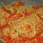 American Spicy Shrimp with Udon Noodles Dinner