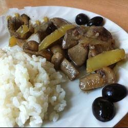 American Poultry Liver Mushrooms Appetizer